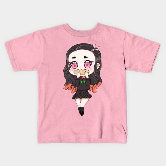 Chibi Nezuko Kids T-Shirt by Allymo